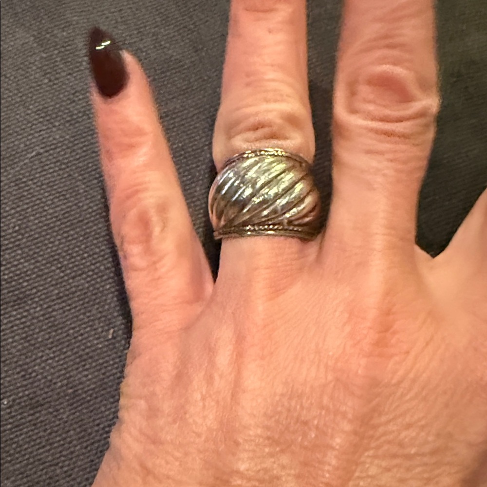 Silver Textured Ring - Picture 2 of 5